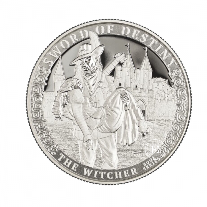 1 oz (31.10 g) pièce d'argent The Witcher - The Sword of Destiny, Cameroun 2024