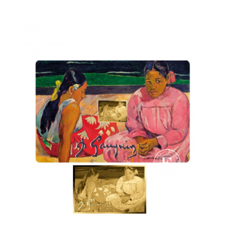 1/1000 oz aukso luitas - moneta Paul Gauguin Paintings – Tahitian Women on the Beach, Čadas
