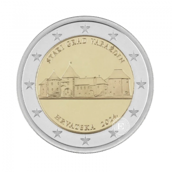 2 Eur coin on coincard Varazdin, Croatia 2024