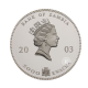 1 oz (31.10 g) sidabrinė moneta Afrikos laukinė gamta - Dramblys, Zambija 2003