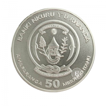 1 oz (31.10 g) silver coin Zebra, Rwanda 2011