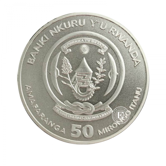 1 oz (31.10 g) srebrna moneta Zebra, Rwanda 2011