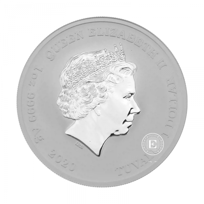 1 oz (31.10 g) srebrna moneta Gods of Olympus - Zeus, Tuvalu 2020
