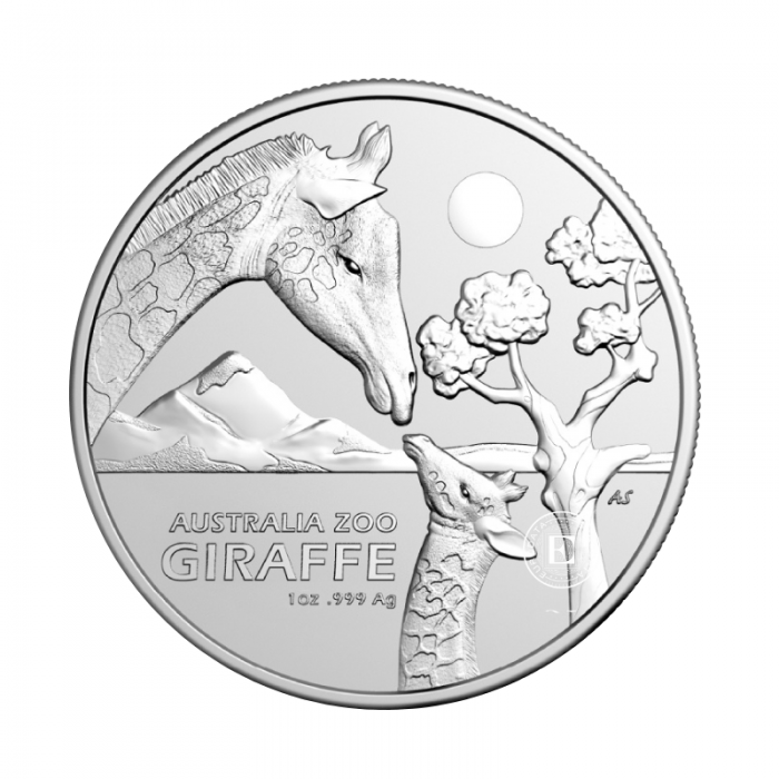 1 oz (31.10 g) pièce d'argent Australia Zoo - Giraffe, Australie 2024