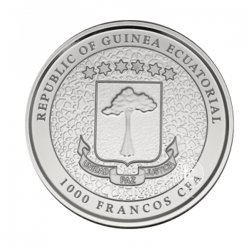 1 oz  (31.10 g) sidabrinė moneta Žirafa, Gvinėja 2021