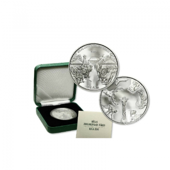 1 lato (27 g) sidabrinė PROOF moneta Rygos zoologijos sodas, Latvija 2012