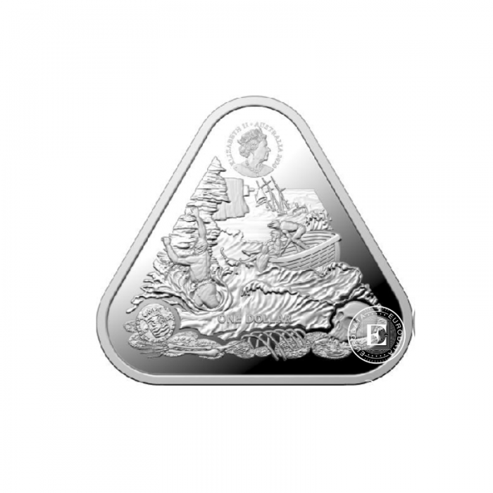 1 oz (31.10 g) silver triangle coin Australian Shipwrecks - Zuytdorp, Australija 2020