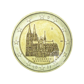 2 Eur moneta Katedra w Kolonii - A, Niemcy 2011