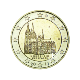 2 Eur moneta Katedra w Kolonii - F, Niemcy 2011