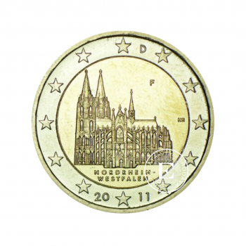 2 Eur moneta Kelno katedra - F, Vokietija 2011