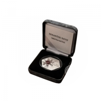 5 Eur (28 g) sidabrinė spalvota PROOF moneta Christmas battles, Latvija 2016