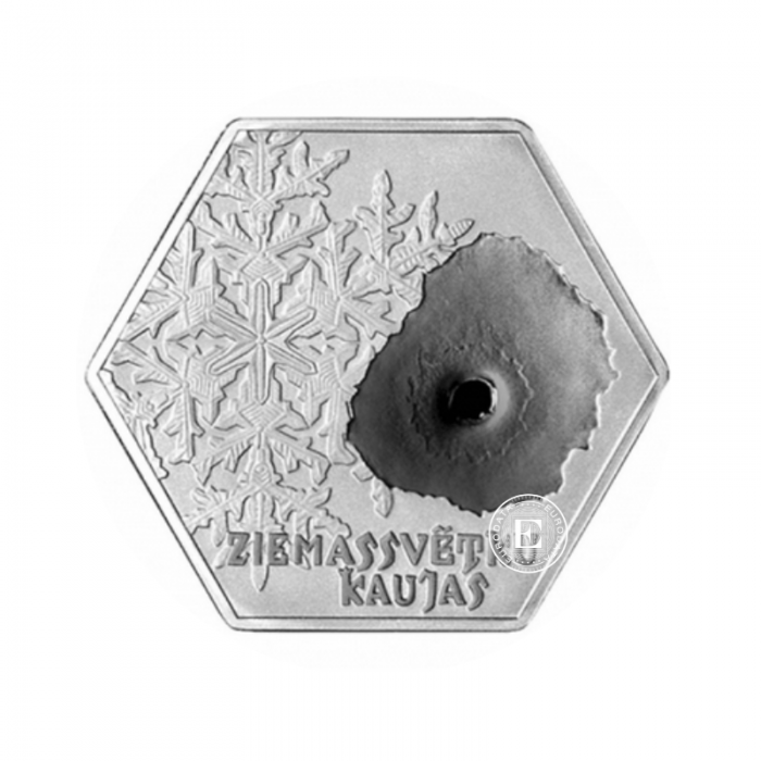 5 Eur (28 g) sidabrinė spalvota PROOF moneta Christmas battles, Latvija 2016