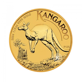 1/2 oz (15.55)  gold coin Kangaroo, Australia 2024