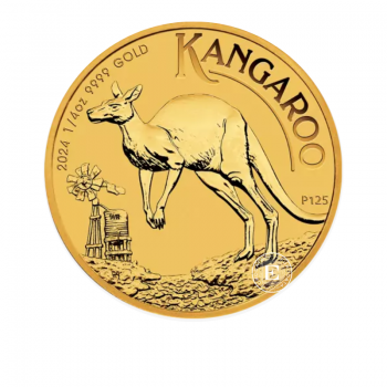 1/4 oz (7.78)  złota moneta Kangaroo, Australia 2024