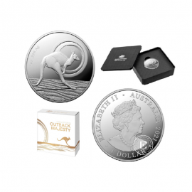 1 oz (31.10 g) sidabrinė PROOF moneta Kengūra - Majesty of the Outback - RAM, Australija 2021 (su sertifikatu)