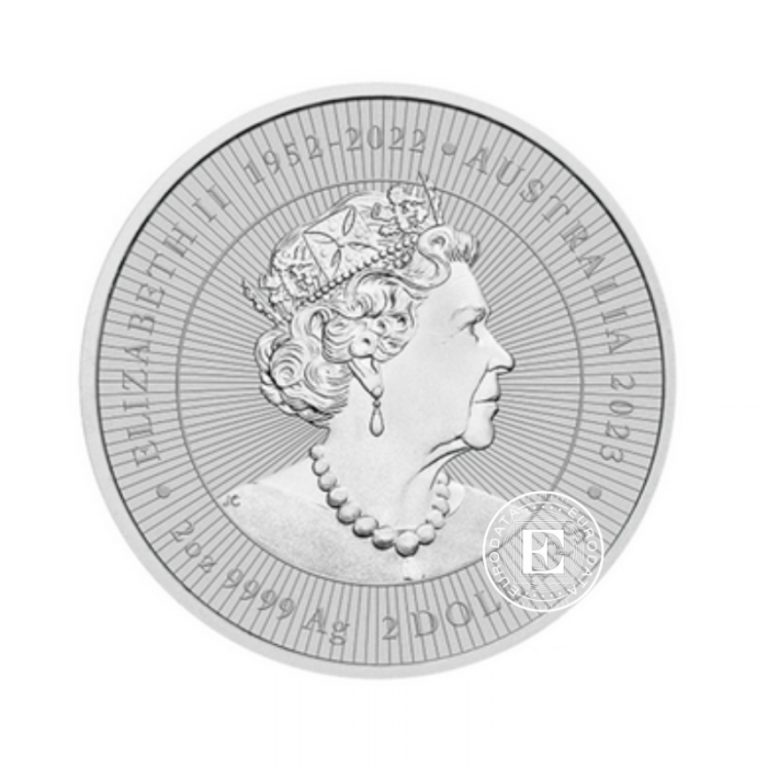 2 oz (62.20 g) sidabrinė moneta Kengūra motina ir vaikas, Next Generation, Australija 2023
