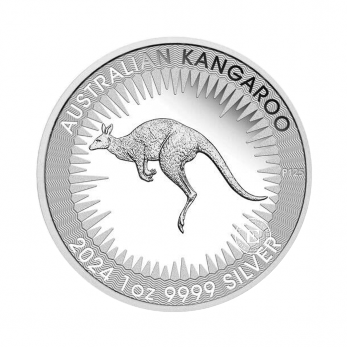 1 oz srebrna moneta Kangaroo, Australia 2024 (Tube)