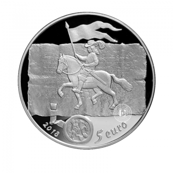 5 Eur (22 g) sidabrinė PROOF moneta Kuršių karaliai, Latvija 2018