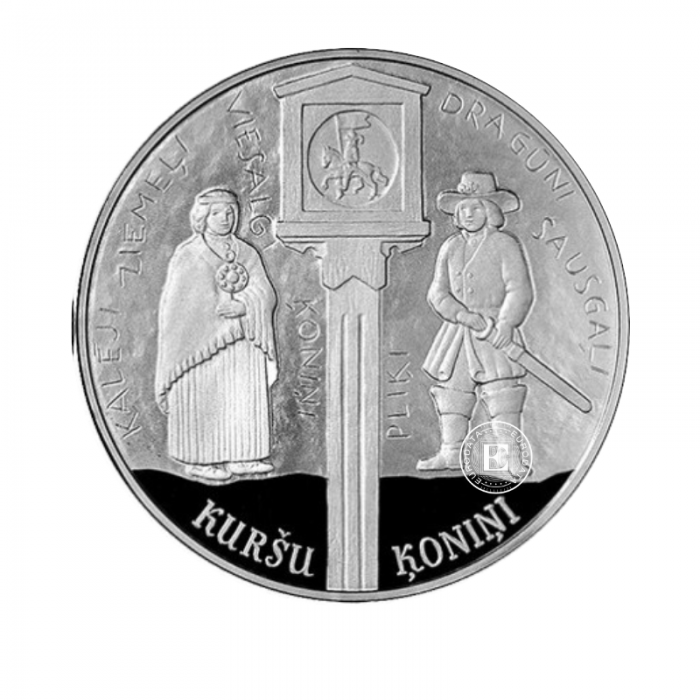 5 Eur (22 g) pièce d'argent PROOF Curonian Kings, Lettonie 2018