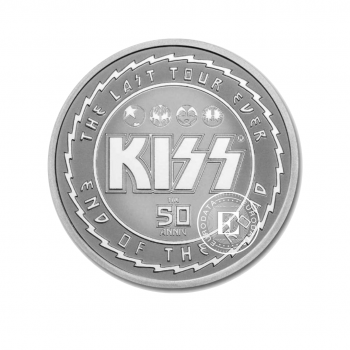 1 oz (31.10 g) sidabrinė moneta KISS 50-osios metinės, Niujė 2023