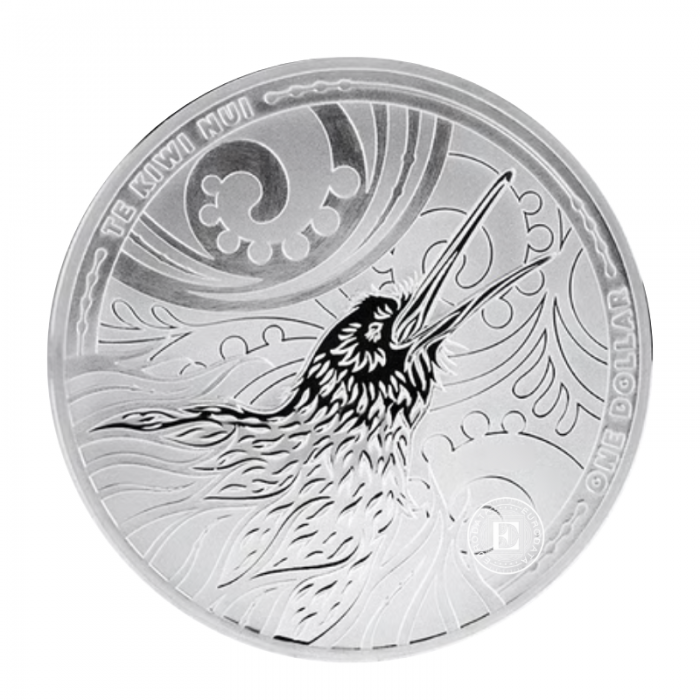 1 oz (31.10 g) sidabrinė moneta kortelėje Kiwi, Naujoji Zelandija 2026