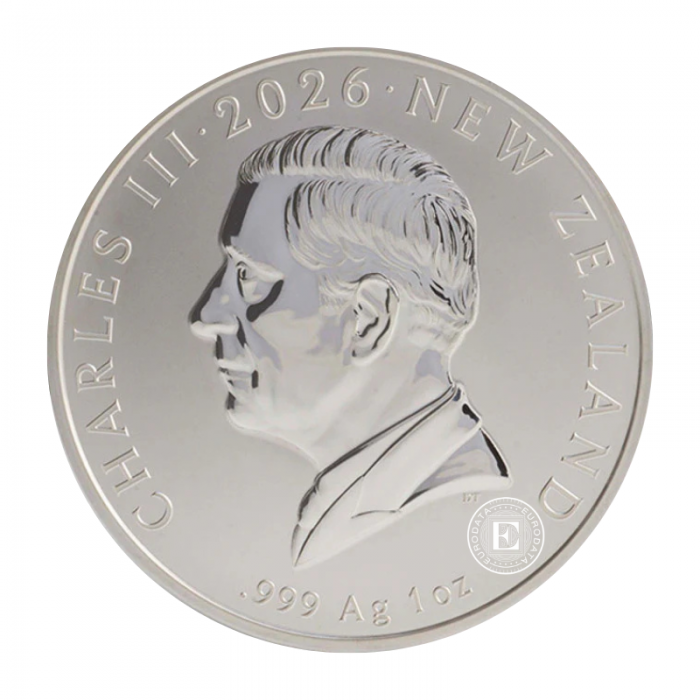1 oz (31.10 g) sidabrinė moneta kortelėje Kiwi, Naujoji Zelandija 2026