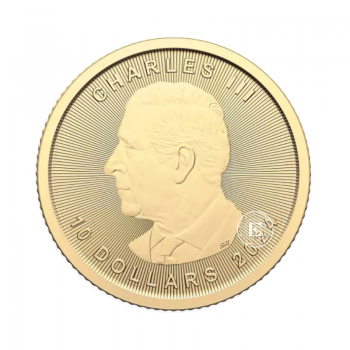 1/4 oz (7.78 g) auksinė moneta Klevo lapas, Kanada 2024