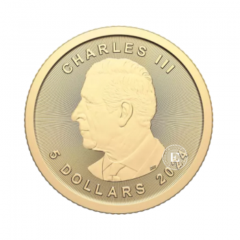 1/10 oz (3.11 g)  gold coin Maple Leaf, Canada 2024