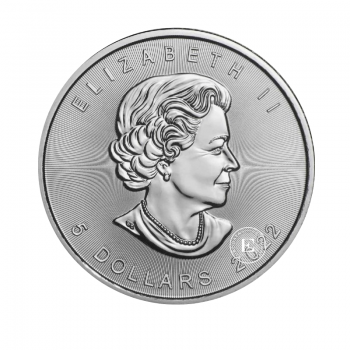 1 oz (31.10 g) srebrna moneta Maple Leaf, Kanada 2022