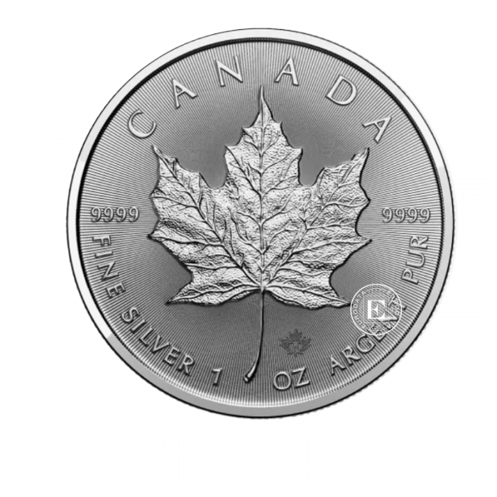 1 oz Silbermünze Maple Leaf, Kanada 2024  (Tube)