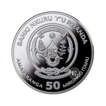 1 oz (31.10 g) silver coin Shoebill, Rwanda 2019