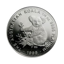 1/4 oz (7.78 g) platininė moneta Koala, Australija (atsitiktiniai metai)