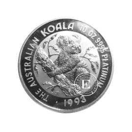 10 oz (311 g) platynowa moneta Koala, Australia 1993