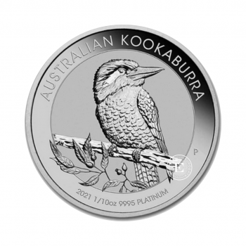 1/10 oz (3.11 g) platininė moneta Australijos Kookaburra, Australija 2021