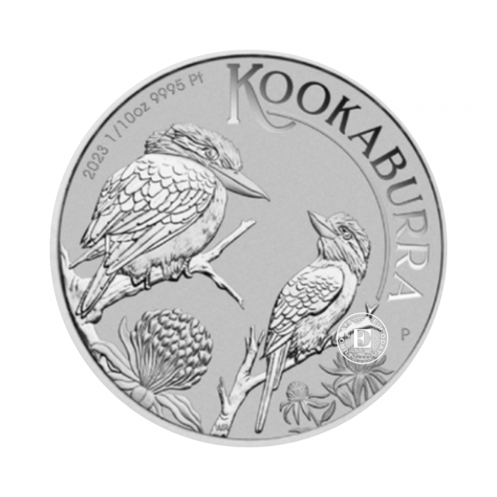 1/10 oz (3.11 g) platininė moneta Kookaburra, Australija 2023
