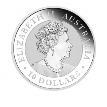 10 oz (311 g) srebrna moneta Kookaburra, Australia 2022