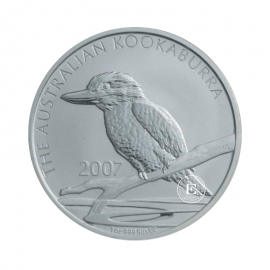 1 oz (31.10 g) srebrna moneta Kookaburra, Australia 2007