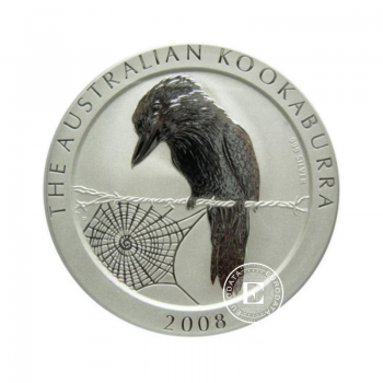 1 kg sidabrinė moneta, Kookaburra, Australija, 2008