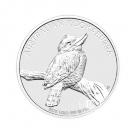 1 kg sidabrinė moneta, Kookaburra, Australija, 2010