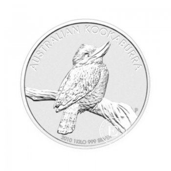 1 kg sidabrinė moneta, Kookaburra, Australija, 2010