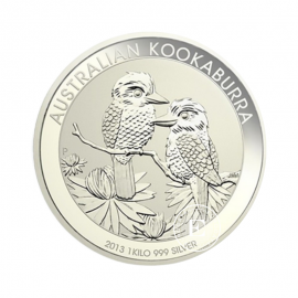 1 kg sidabrinė moneta, Kookaburra, Australija, 2013