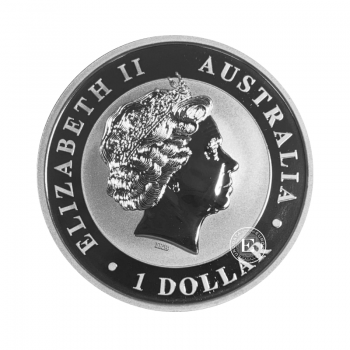 1 oz (31.10 g) sidabrinė moneta Kookaburra, Australija 2014