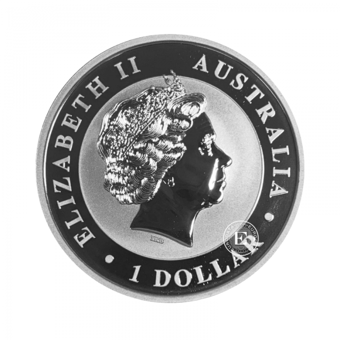 1 oz (31.10 g) sidabrinė moneta Kookaburra, Australija 2014