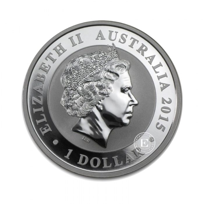 1 oz (31.10 g) srebrna moneta Kookaburra, Australia 2015