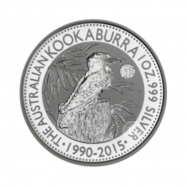 1 oz (31.10 g) sidabrinė moneta Kookaburra, Australija 2015