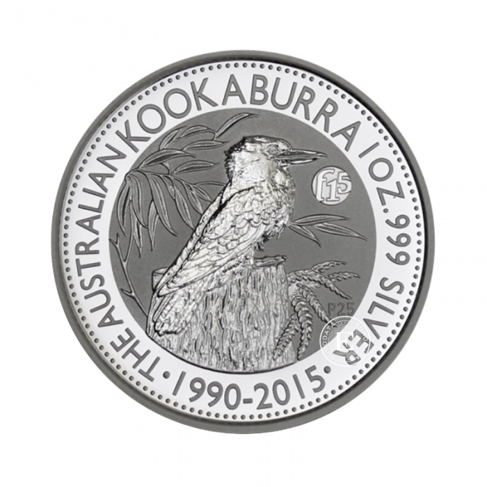 1 oz (31.10 g) srebrna moneta Kookaburra, Australia 2015