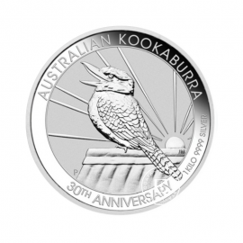 1 kg sidabrinė moneta, Kookaburra, Australija, 2020