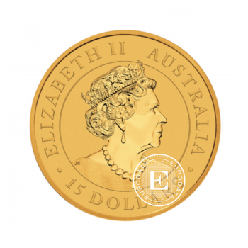 1/10 oz (3.11 g) auksinė moneta Kookaburra, Australija 2023
