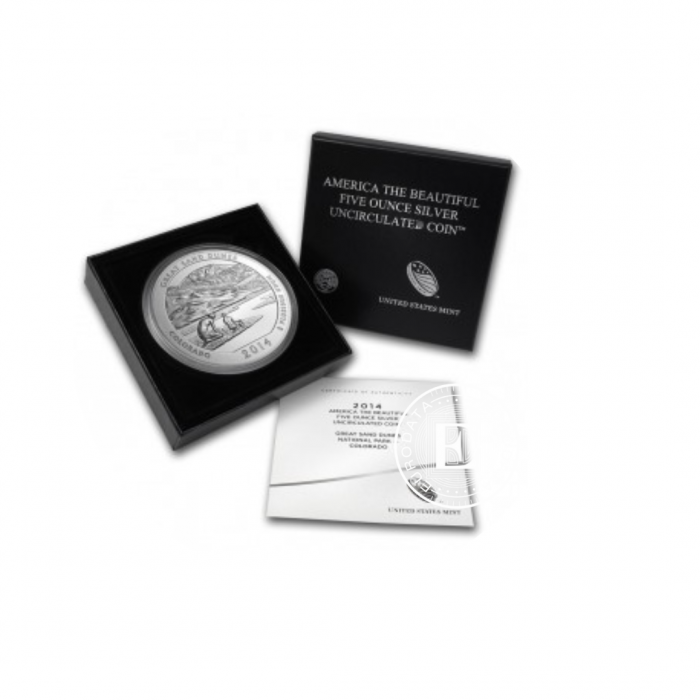 5 oz (155.50 g) silbermünze Großartige Sanddünen, USA 2014