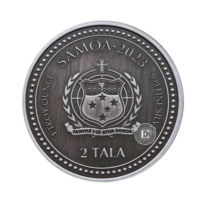 1 oz (31.10 g) pièce d'argent  Seahorse, Samoa 2023